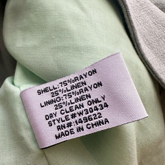 Walter Baker Phelps Linen-Blend Blazer Double Breasted in Sage Green Size XL NWT - Picture 14 of 14